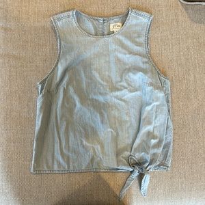 Jcrew denim tank, size 8